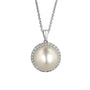 18ct White Gold South Sea Pearl and Diamond Necklace