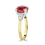 18ct Yellow Gold 4.64ct Cushion Cut Pink Tourmaline and Diamond Halo Ring