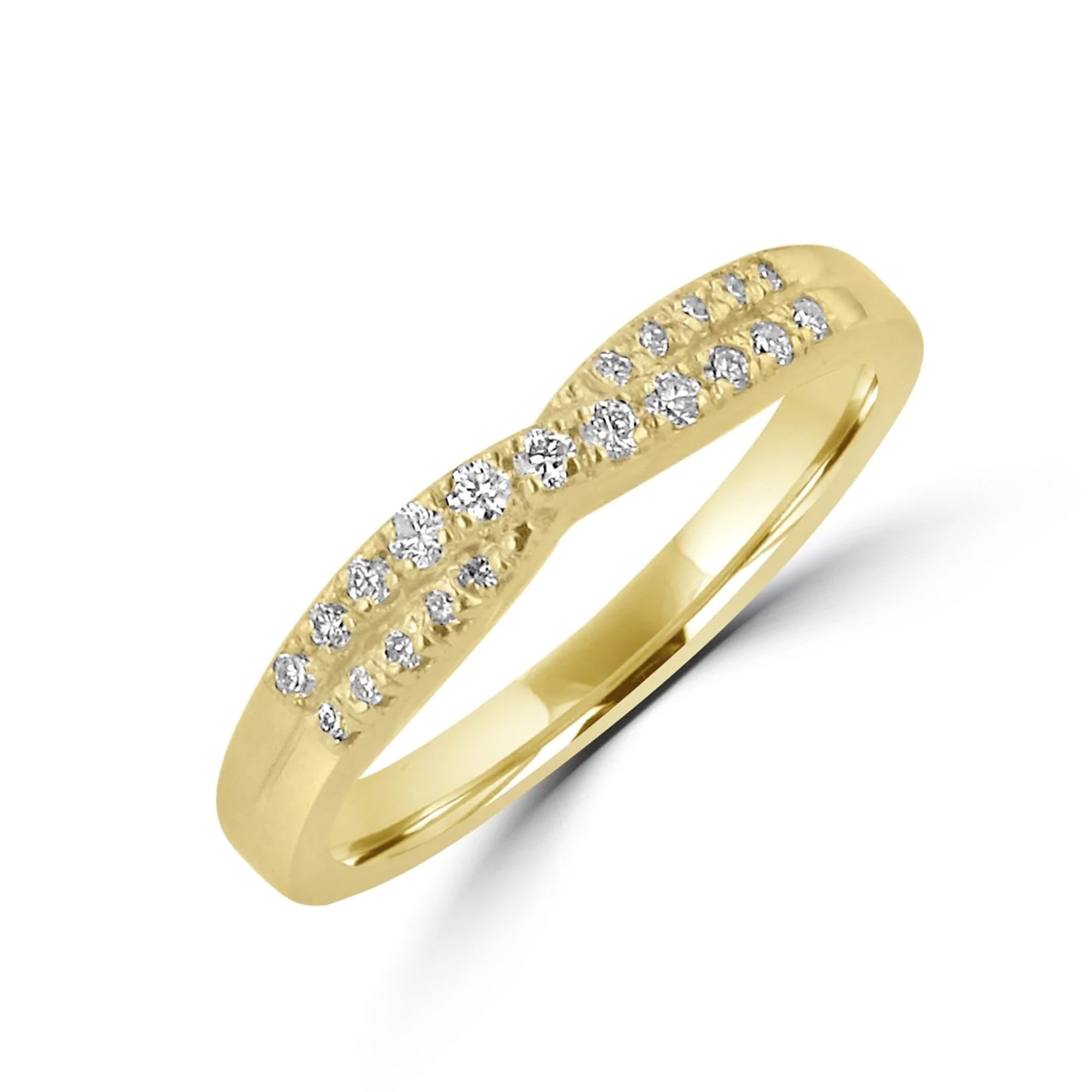 18ct Yellow Gold Crossover Ring