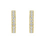 18ct Yellow Gold Diamond Huggie Hoop Earrings (Charms Sold Separately)