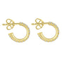 18ct Yellow Gold Diamond Huggie Hoop Earrings (Charms Sold Separately)