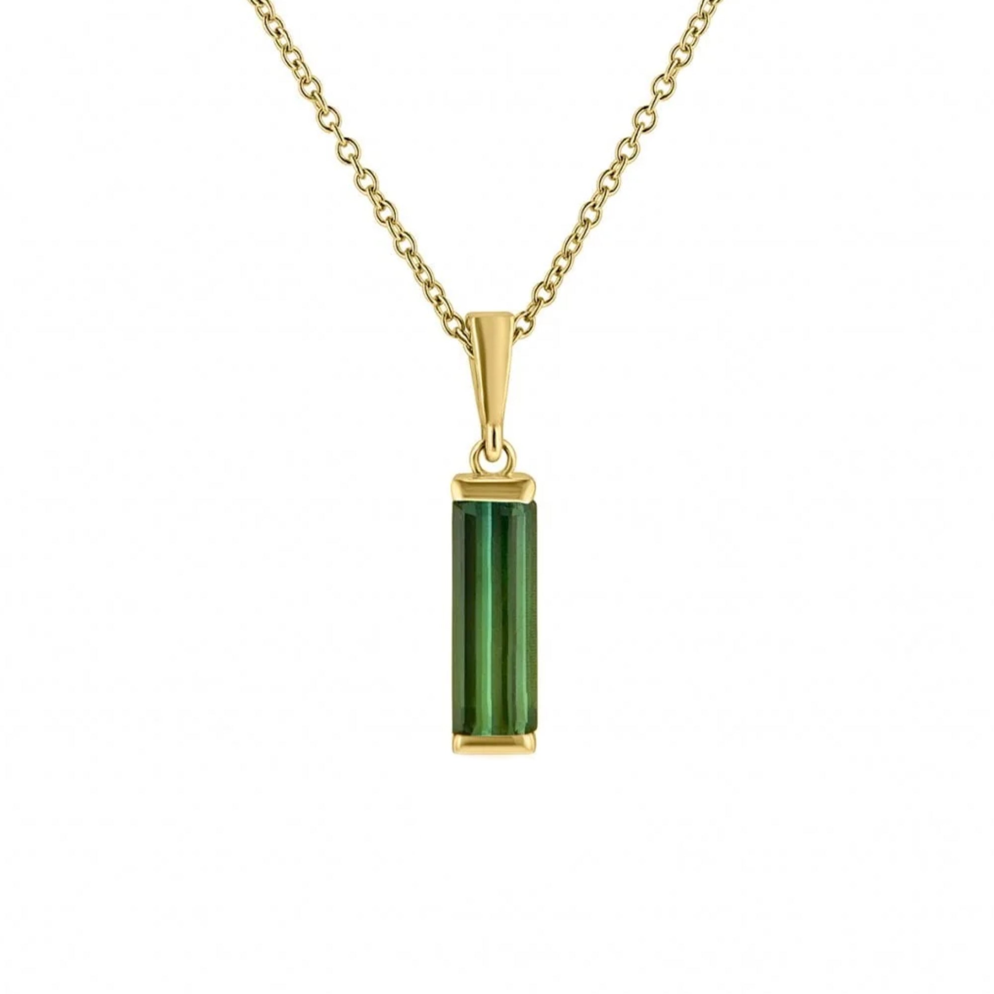 18ct Yellow Gold Green Tourmaline 1.62ct Pendant