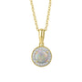 18ct Yellow Gold Opal and Diamond Necklace