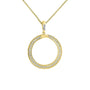 18ct Yellow Gold Open Circle Diamond Pendant and Chain