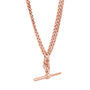 18ct French Rose Gold 15" Curb Chain With Tbar