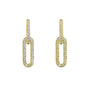 18ct Yellow Gold and RBC Set Diamond Interlocking Drop Earrings