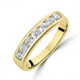 18ct Yellow Gold Circa 0.75ct Seven Stone Round Diamond Band Ring