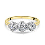 18ct Yellow Gold Circa 1.75ct Total Three Stone Diamond Pre-owned Ring