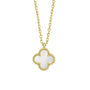 18ct Yellow Gold Mother Of Pearl Clover Pendant
