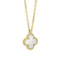 18ct Yellow Gold Mother Of Pearl Clover Pendant
