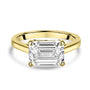 18ct Gold 3.29ct Emerald Cut Lab Grown Diamond Pre-Owned Solitaire Ring