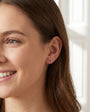 18ct Gold Ruby and Diamond Cluster Stud Earrings