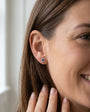 18ct Gold Sapphire and Diamond Cluster Earrings