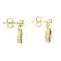 18ct Gold Sapphire and Diamond Drop Pre-Owned Earrings