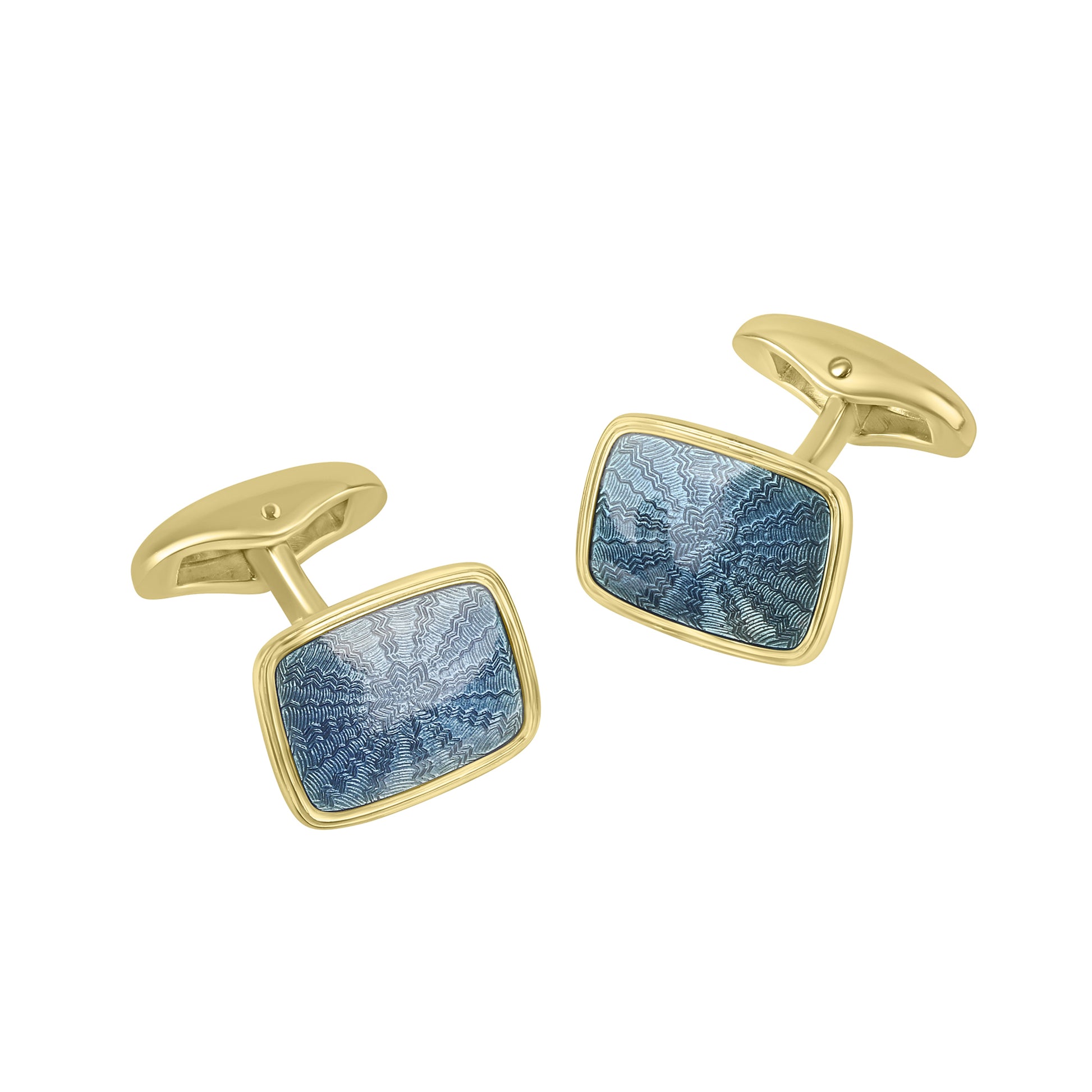 18ct Gold and Enamel Fabergé Pre-Owned Cufflinks