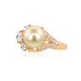 18ct Rose Gold Akoya Pearl and Diamond Ring