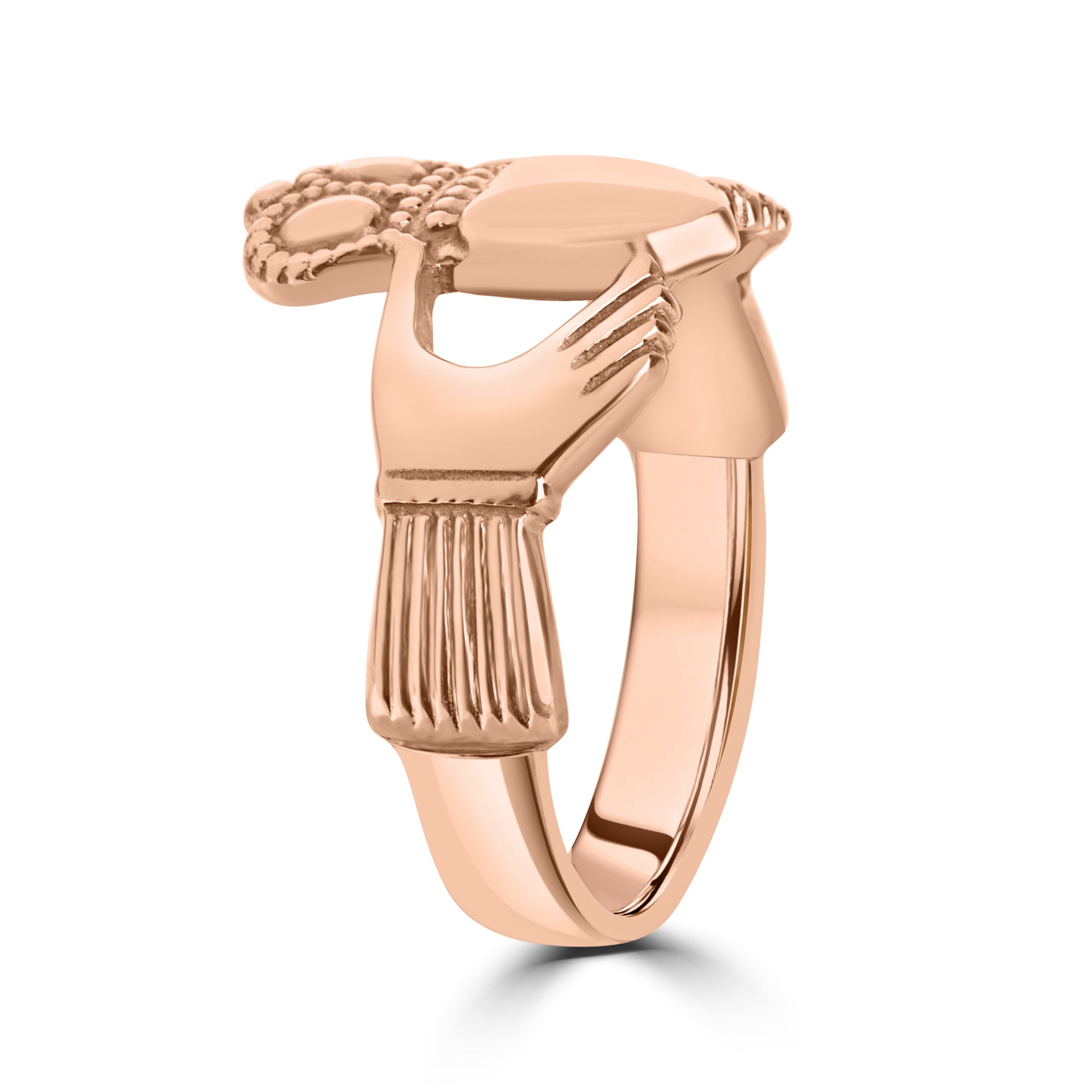 18ct Rose Gold Claddagh Wedding Ring
