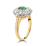 18ct Rose Gold Emerald & Diamond Cluster Ring, Circa 1.50ct Pre-Owned
