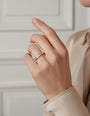 18ct Rose Gold Princess Cut Diamond Band Ring