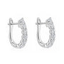 18ct White Gold 0.91ct Diamond Hoop Earrings