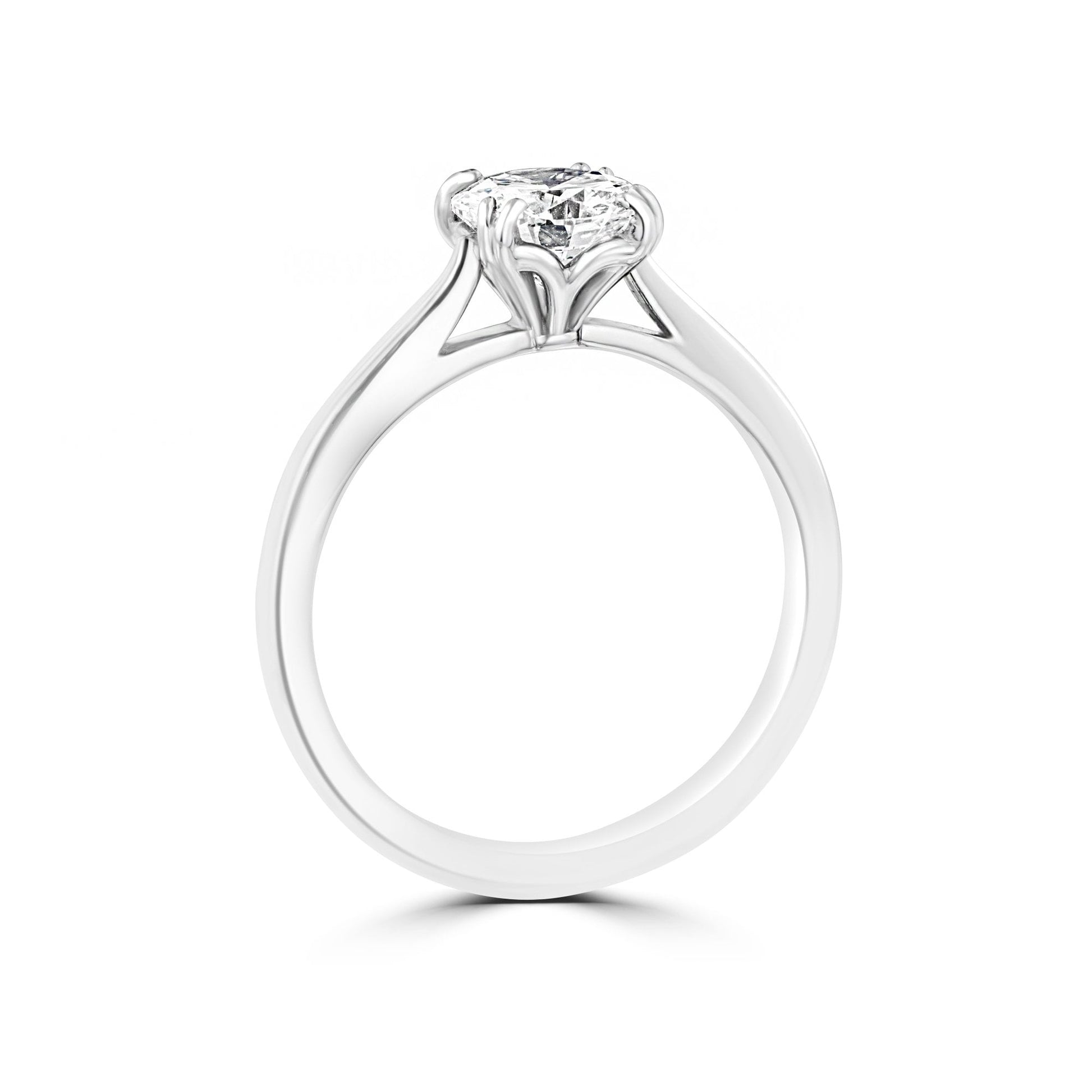 18ct White Gold 1.03ct Round Diamond Solitaire Engagement Ring