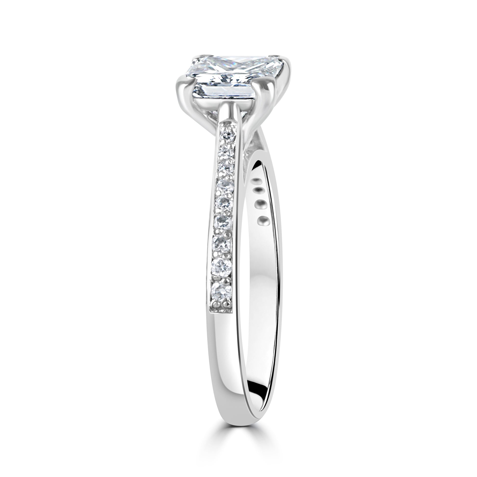 18ct White Gold 1.28ct GIA Princess Cut Diamond Engagement Ring