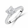 18ct White Gold 1.28ct GIA Princess Cut Diamond Engagement Ring