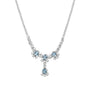 18ct White Gold Aquamarine and Diamond Pre-Owned Necklace