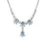 18ct White Gold Aquamarine and Diamond Pre-Owned Necklace