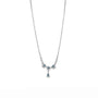 18ct White Gold Aquamarine and Diamond Pre-Owned Necklace