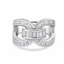 18ct White Gold Baguette Diamond Knot Pre-Owned Ring