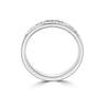 18ct White Gold Baguette & Round Brilliant Cut Diamond Half Eternity Pre-Owned Ring