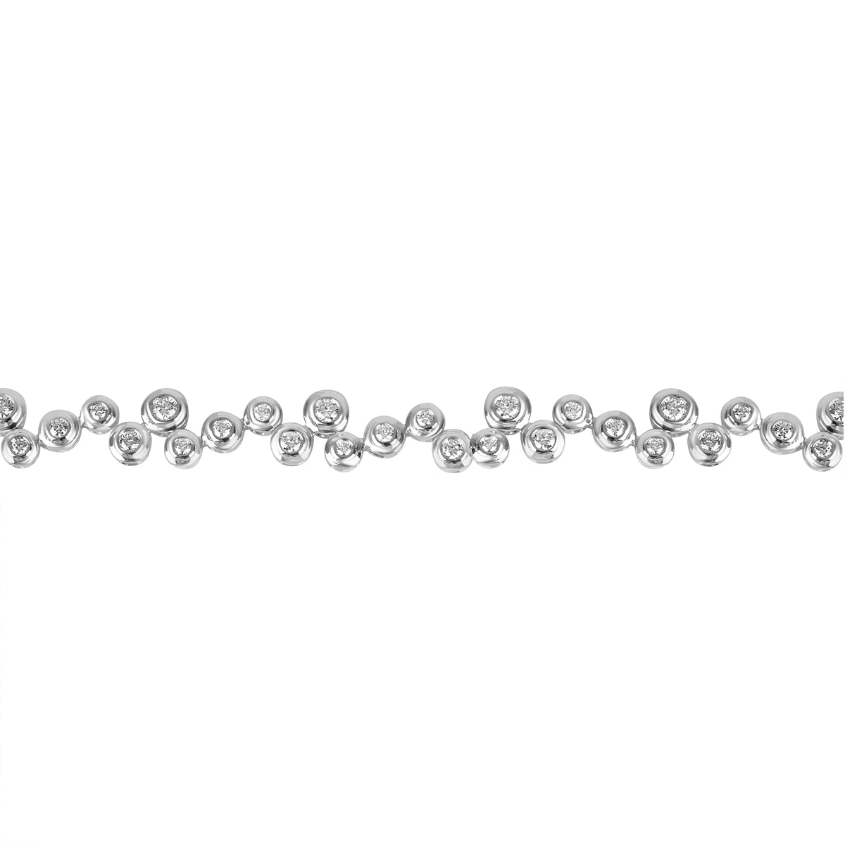 18ct White Gold Bubble Cascata??? Diamond Bracelet