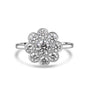 18ct White Gold Diamond Flower Cluster Ring 1.33ct Total