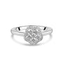 18ct White Gold Diamond Flower Halo Ring