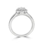 18ct White Gold Diamond Flower Halo Ring