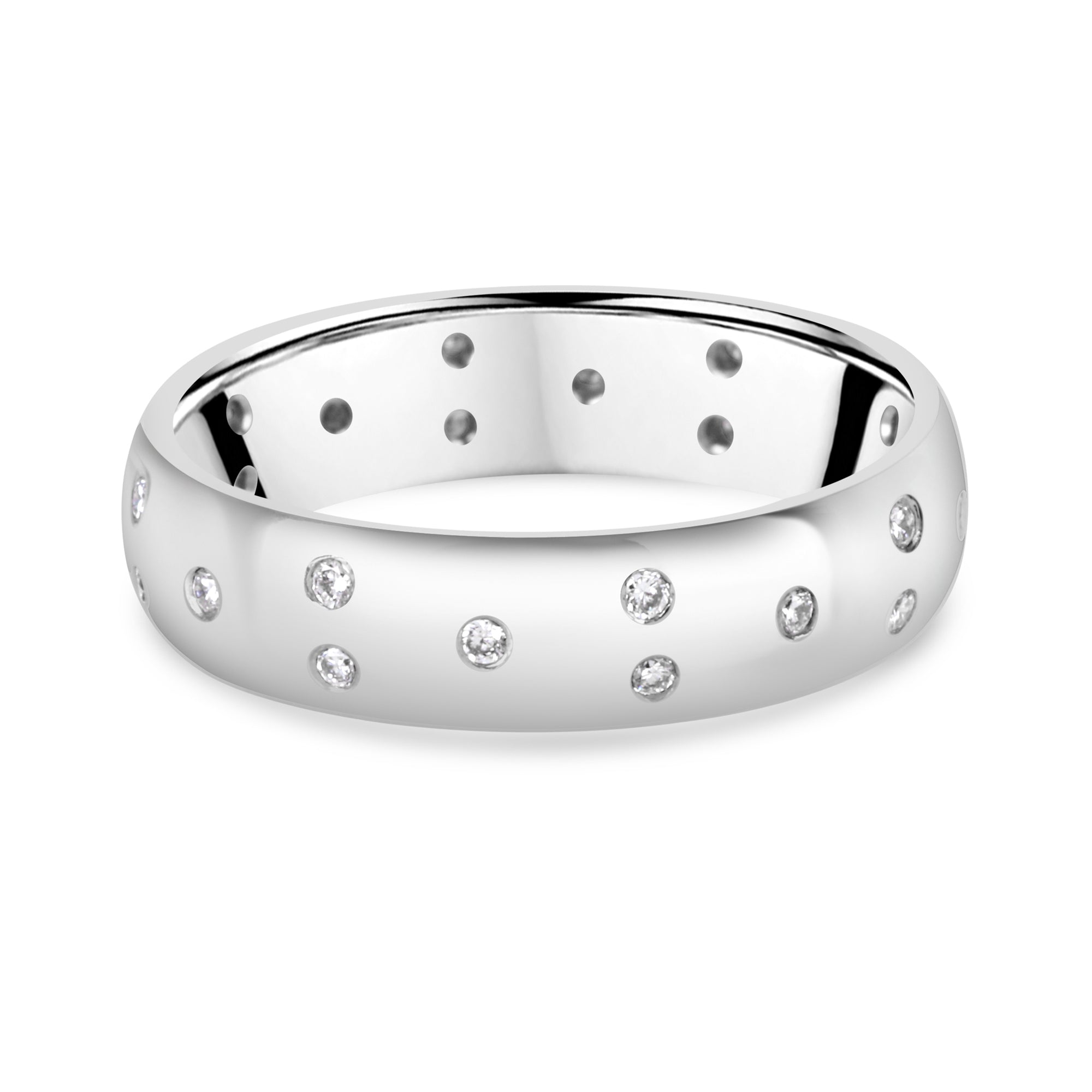 18ct White Gold Full Diamond Set Band Ring