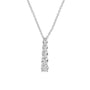 18ct White Gold Graduated Round Brilliant Cut Diamond Necklace