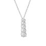 18ct White Gold Graduated Round Brilliant Cut Diamond Necklace