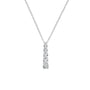 18ct White Gold Graduated Round Brilliant Cut Diamond Necklace