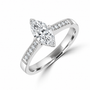 18ct White Gold Marquise Diamond Engagement Ring