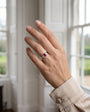 18ct White Gold Ruby Diamond Three Stone Ring
