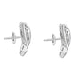18ct White Gold Sapphire and Diamond Ribbon Stud Earrings