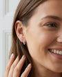 18ct White Gold hinged Hoop Earrings Set with 0.54ct of Diamonds