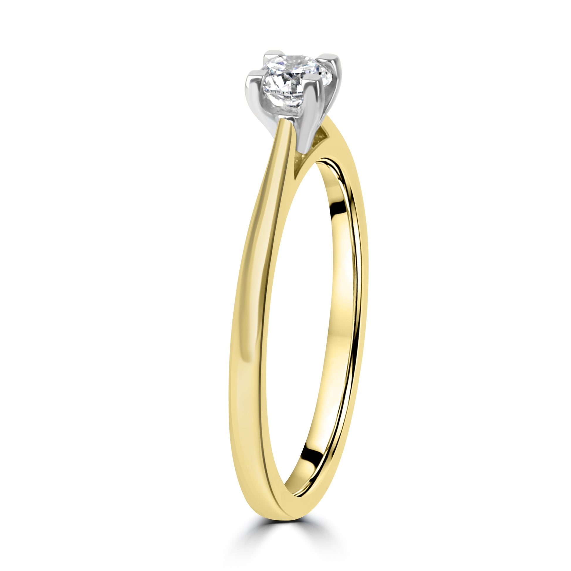 18ct Yellow Gold 0.29ct Round Diamond Solitaire Engagement Ring
