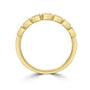 18ct Yellow Gold 0.62ct Emerald Cut Diamond Seven Stone Ring