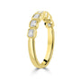 18ct Yellow Gold 0.62ct Emerald Cut Diamond Seven Stone Ring