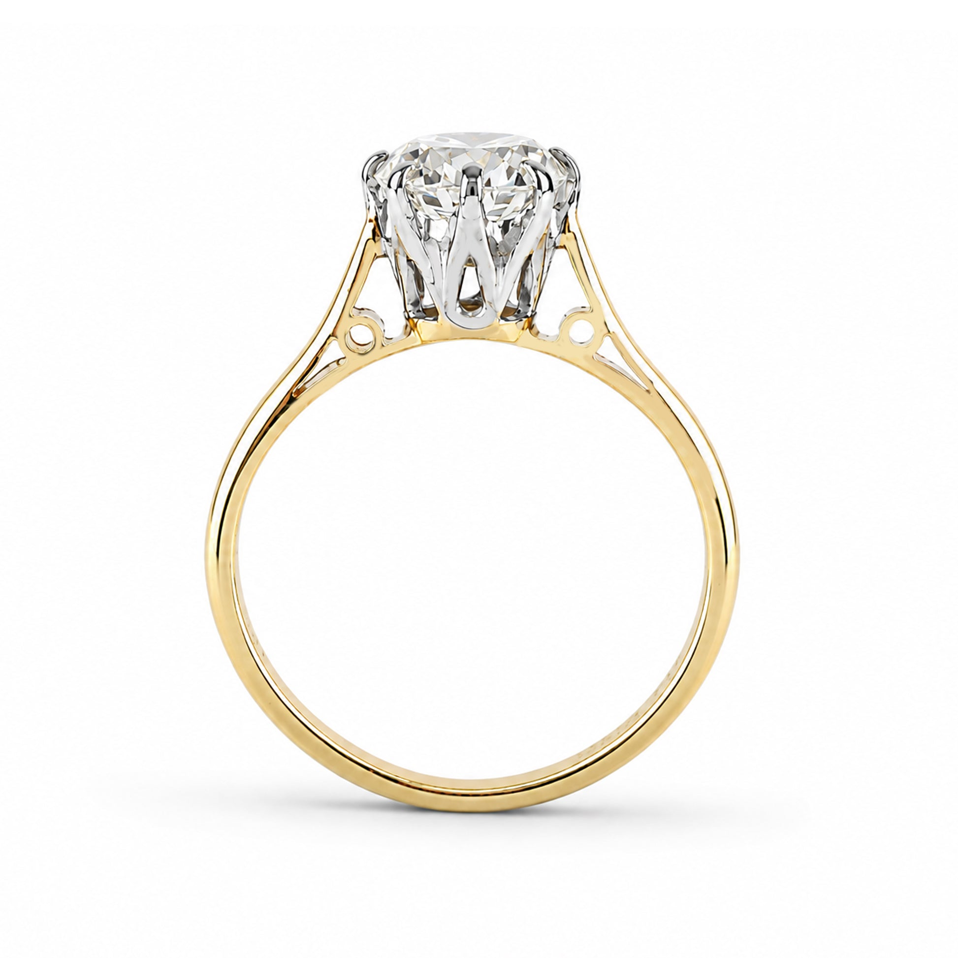 18ct Yellow Gold 1.10ct Round Brilliant Cut Diamond Solitaire Pre Owned Ring