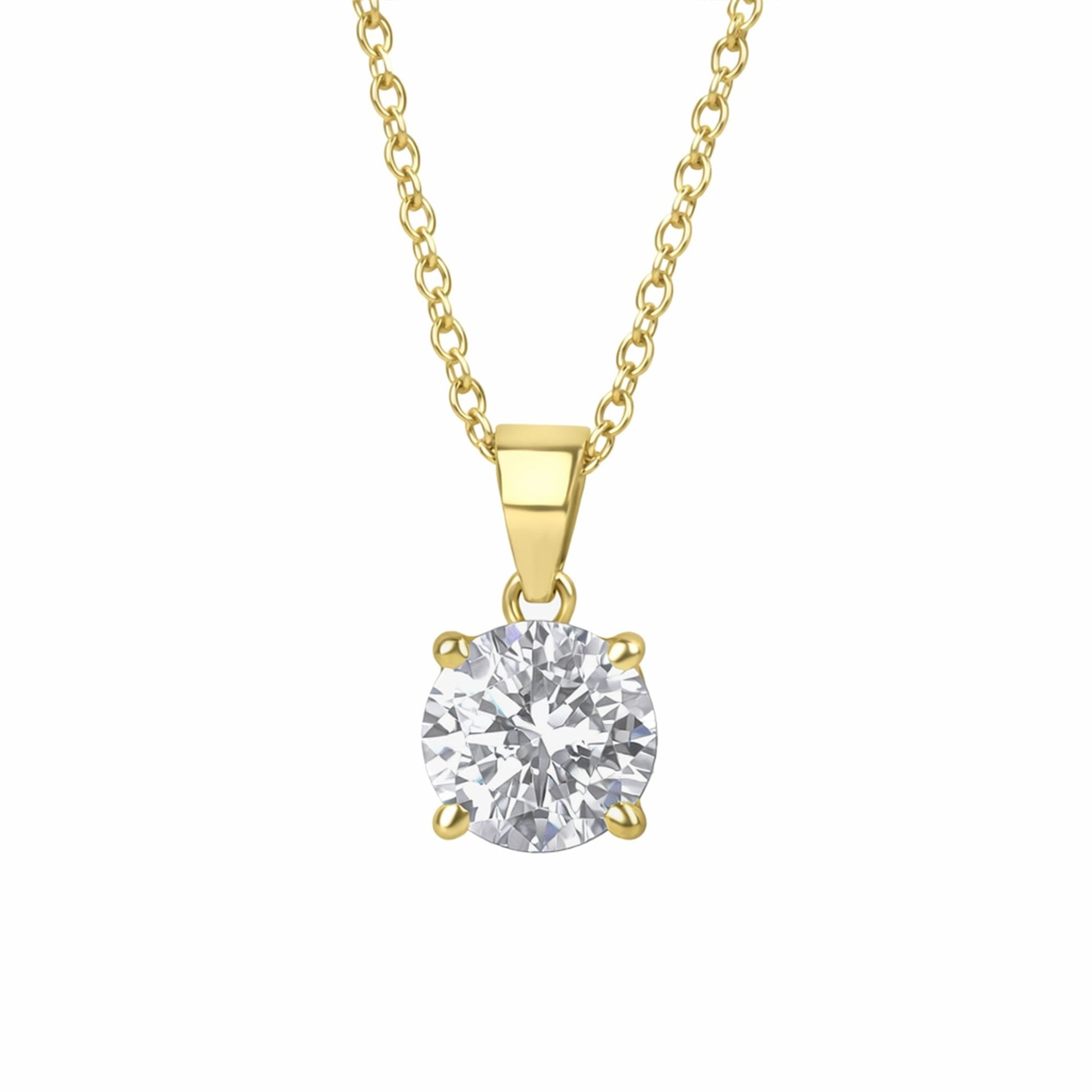 18ct Yellow Gold 1.50ct Round Brilliant Lab Grown Diamond 'Elizabeth' Necklace