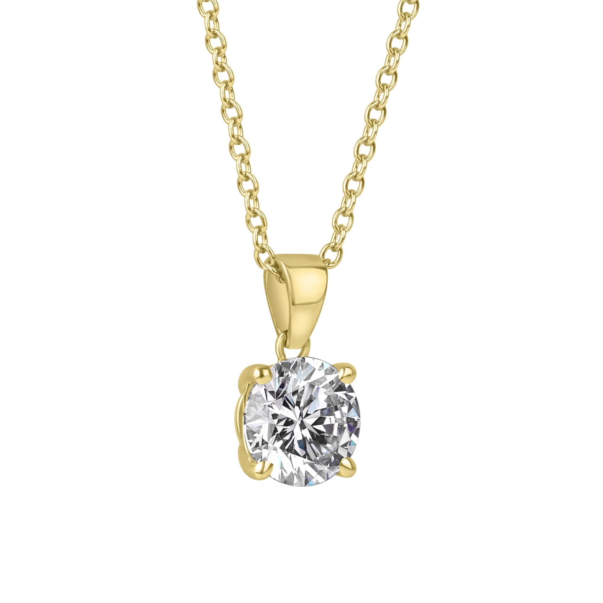 18ct Yellow Gold 1.50ct Round Brilliant Lab Grown Diamond 'Elizabeth' Necklace